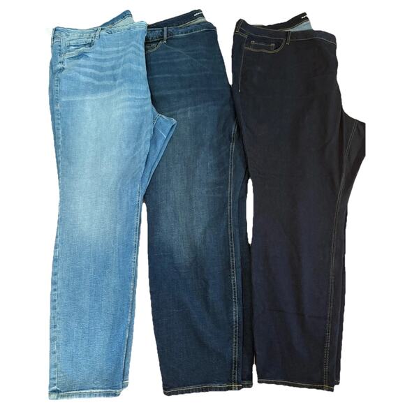 X3 NWT Old Navy Jeans Size 30 Plus Size Rockstar Super Skinny Denim Jeans Lot - Picture 5 of 5